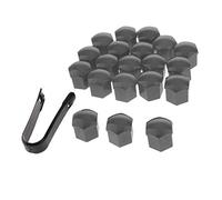Car Wheel Nut Caps Auto Hub Screw Cover Lug Nur Cover 19 mm Bolt Rims Grey