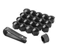 Car Wheel Nut Caps for Jeep Wrangler Rubicon 4-Door 2019-2022, Wheels Nut Cover Hexagonal Tire Covers Lug Nuts Protector Anti-theft Decorative Accessories,A/Black-B/19mm