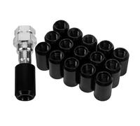 Car Wheel Nut Caps M12x1.5 Aluminium Alloy Lug Nut Covers Black