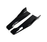 Car Wheel Protection Mudflaps Universele Achter Bumper Strip Lip Autovoorkant Spoiler Diffuser Splitter Krasbeschermer 48CM Lengte(Black)