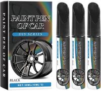 Car Wheel Scratch Repair Pen, Gloss Black Rim Touch Up Paint Efficient Car Alloy Wheel Scratch Repair Pen, Rust-Proof Waterproof Remover Curb Rash, Universal Automotive Touch Up Paint Pen