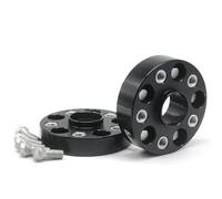 Car Wheel Spacer For VW For Octavia For Magotan For Scirocco CC 2Piece 20/25/30/35/40/50mm PCD 5x112 57.1mm Wheel Spacer Adapter Rim Spacers(2PCD 25mm Black)