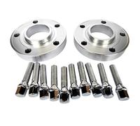 Car Wheel Spacers 2pcs 15MM 5x112 66.6 Wheel Spacers For G26 G20 I3 G31 I4 For X5 G05 E250 10pcs 14x1.25 Cone Type Bolts(15mm Silver)