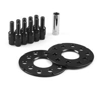 Car Wheel Spacers For VW For Jetta For Golf For Passat 1999-2011 PCD 5x100 CB 57.1MM And BALL BOLTS M14*1.5 Hub Centric Wheel Spacers(BLACK,5mm)