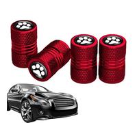 Car Wheel Stem Caps Dog Paw Valve Covers | 4-Pack Dustproof Tire Valve Stem Caps For Motorbike Trucks And Bikes And Decorative Covers Providing Secure Fit And Protection To Keep Valves Clean A