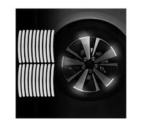 Car Wheel Stickers Reflective for Audi A4 Avant B9 8W | 2015-2024, Anti-Scratch Waterproof Night Driving Warning Reflective Safety Decoration Stripe,White