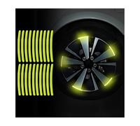 Car Wheel Stickers Reflective for Audi A4 Limousine B9 8W | 2015-2024, Anti-Scratch Waterproof Night Driving Warning Reflective Safety Decoration Stripe,Yellow