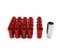 car Wheel Stud Aluminum Wheel Lug Nuts M12X1.5 Wheel Nuts Wheel Bolts Flat Washer Locking Wheel Lug Car Accessories 20pcs