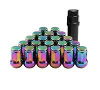 car Wheel Stud Compatible With Car Wheel Bolts Steel Wheel Nuts 32mm Locking Wheel Lug M12x1.5 M12x1.25 20pcs+1Key