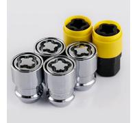 car Wheel Stud Compatible With Steel Wheel Lock Lug Nuts M12X1.5 M12X1.25 36mm Wheel Bolts Locking Nut 4pcs Nuts+2keys