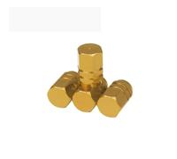 Car Wheel Tire Valve Stems Caps Aluminum Tyre Rim Stem Covers Airdust Waterproof Auto Moto Car Accessories Tool(Yellow 4pcs)