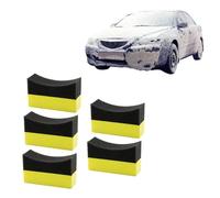 Car Wheel Washer, Double Sided Tire Care Sponge, 5 Pieces Car Tire Cleaner, Professional Tyre Shine Applicator, Car Tire Care Applicator, Car Foam Sponge Pad for Car Glass