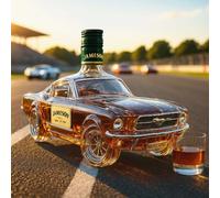 Car Whiskyflasche, Car Shape Shaped Novel Glass Whiskey Decanter Set Wild Horse Whiskey Decanter Bottle Liquor Dispensing Container Wisky Awakener Whisky Gift for Automotive Enthusiast Men C