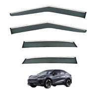 Car Wind Deflectors Chrome Molding For Volkswagen and the Crowd ID.UNYX MK1 2024-2025, Acrylic Rain Guards UV Protection And Weatherproof Reduce Noise