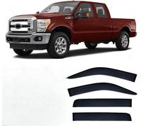 Car Wind Deflectors for Ford F250/F350/F450/F550 MK3-P473 2011-2016, Deflector Shield Side Window Sun Rain Guards Window Visor Rain Guards Stick-on Fitment