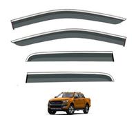 Car Wind Deflectors for Ford Ranger T6-T7-T8 MK1-P375 2011-2022, Side Window Rain Guards Sun Visor Deflector Shield Weathershields Auto Accessories