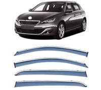 Car Wind Deflectors for PEUGEOT 308S Hatchback MK2-T9 2014-2020, Window Visor Sun Rain Guard Smoke Guards Weather Shied Covers Protector Accessories