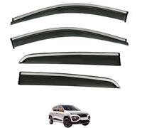 Car Wind Deflectors for Renault Kwid E-Tech MK1-BW 2015-2025 | Car Window Rain Guards 4 Piece, Side Window Deflectors for Front and Rear Windows, Designed for Ventilation in Wet Weather