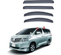 Car Wind Deflectors for Toyota Alphard MK2-AH20 2009-2014, Deflector Shield Side Window Sun Rain Guards Window Visor Rain Guards Stick-on Fitment