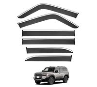 Car Wind Deflectors for Toyota Prado FJ250 MK5-J250 2024-2025, Window Visor Sun Rain Guard Windshields Shields Protecto Side Door Window Stick-On,6 PCS