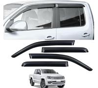 Car Wind Deflectors for VW Amarok 2009-2022 doppia cabina V6 Aventura Trendline Startline Highline, Deflector Shield Side Window Sun Rain Guards Window Visor Rain Guards Stick-on Fitment