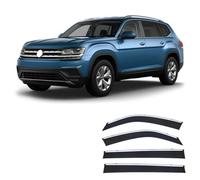 Car Wind Deflectors for VW Atlas Cross MK1-CA1 2017-2024, Premium Rain Guards Window Visor Air Ventilation Rain Protection,A
