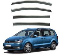 Car Wind Deflectors for VW Sharan MK2/7N 2011-2022, Deflector Shield Side Window Sun Rain Guards Window Visor Rain Guards Stick-on Fitment