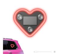 Car Window Ambient Light, Car Solar Heart LED Light, Solar-Powered Heart-Shaped LED Neon Love Atmosphere Lights, Auto On/Off Romantic Ambient Lights, No Tools,Wire-Free Installation (Red,1 Pc)