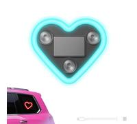 Car Window Ambient Light, Car Solar Heart LED Light, Solar-Powered Heart-Shaped LED Neon Love Atmosphere Lights, Auto On/Off Romantic Ambient Lights, No Tools,Wire-Free Installation (Ice Blue,1 Pc)