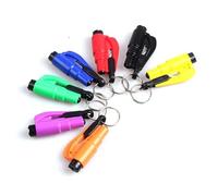 Car Window Breaker Emergency Keychain Car Escape Tool 2-in-1 Seatbelt Cutter and Window Breaker Seat Belt Cutter and Window Breaker for Land & Underwater Automotive Escape Tool (Blue,3 PCS)