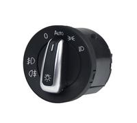 Car Window Buttons Chrome Headlight Switch+Power Window Master Switch For VW For Golf 5 6 For Mk5 6 For Jetta 5 6 For Passat For B6 For Touran Power Window Switch(E)