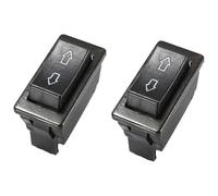 Car Window Control Master Button Car Power Window Switch 2PCS DPDT DC 12V 20A Universal 5 Pins Black Car Push Button Switches(2 Pcs)