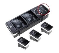 Car Window Control Master Button For M&ercedes For B&enz W204 W212 C E GLK Class 2128208310 2049055302 2049055402 2049058202 Electric Power Master Window Switch Button(4)