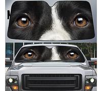 Car Window Covers Foldable Front Window Sunshades Block Uv Rays Front Windshield Sun Shade Universal For Auto Truck Suv Border Collie Dog'S Eyes, Border Collie Dog'S Beautiful Eyes L