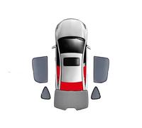 Car Window Covers For Toyota For Prius XW30 2009-2015 Car Sunshade Visor Front Windshield Curtain Rear Side Window Mesh Sun Shade Shield(5PCS Rear Train Back)