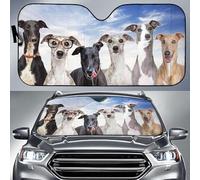 Car Window Covers Funny Greyhound Family Blue Sky Pattern Car Accessories Keep Vehicle Cooler Car Sun Shade Universal For Car Truck Suv