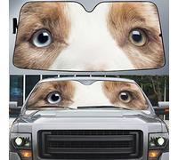 Car Window Covers Keep Cooler Front Windshield Sun Shade Block Uv Rays Front Window Sunshades Universal For Summer Suv Truck Border Collie Dog Eyes, Cool Border Collie'S Beautiful Eyes L