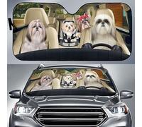 Car Window Covers Keep Cooler Front Windshield Sun Shade Block Uv Rays Windscreen Car Sunshades Universal For Summer Suv Auto Funny Shih Tzu Family Driving L