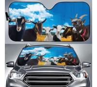 Car Window Covers Keep Cooler Windscreen Cover Block Uv Rays Front Windshield Sun Shade Universal For Summer Truck Suv Nigerian Dwarf Goat Family Blue Sky M