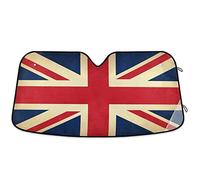 Car Window Covers Vintage Union Jack Flag United Kingdom British Personalized Sun Visor Keep Vehicle Cool Front Window Sunshades For Saloons Summer Va-Ns M