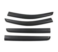 Car Window Deflectors Set Compatible With Ford Ranger T9 2023+ 4pc Black Smoked Tinted Sun Rain Guard Tape-On Window Visors