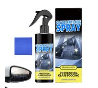 Car Window Demisting Device - Anti-Fog Spray 100ml Clear Privacy Coating Quick Apply Windscreen Cleaner Streak Free Easy Wipe Vision Enhancement