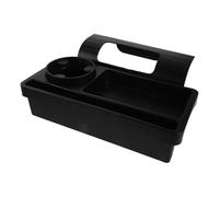 Car Window Drink Holder Storage Box for Cars, Black ABS | Anti-shake Removable Organizer, Adhesive Tape Fit, Commuter Rideshare Use, Soda Cans and Bumpy Roads