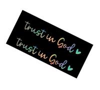 Car Window Faith Sticker - Trust in God Inspirational Decal for Positive Message Sharing, Weather Resistant Adhesive Vinyl with Easy Peel Function, Glass Accessories Decoration 2 Pack, 0.67 inches