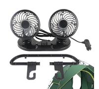 Car Window Fan, Head USB Fan | Mute Car Seat Cooler | Car Rear Seat Fan Car Seat Cooler, Portable Air Conditioner for Car, 360° Rotation, 2 Speeds for Boat, Golf Cart