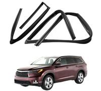 Car Window Glass Run Channel for Toyota Highlander 2009-2014 OE: 68151-0E030 68141-0E030 68152-0E030 68142-0E030, Sealing Strip Exterior Window Rubber Weatherstrip Lifting Guide Moulding