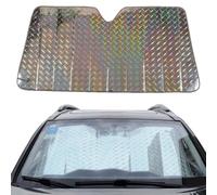 Car Window Heat Reflector 140x70cm Front Window Sunshades Cardboard Car Sun Shade Windshield Shiny Reflective Blind With Suction Cups For Hot Weather Commuters And Family Road Trip