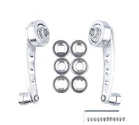 Car Window Lifter Crank Handle Manual Aluminum Alloy Replacement for a Wide Range of Car Models, Includes 2 Handles, 6 Gaskets, 12 Nuts and 1 Tool