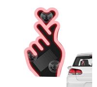 Car Window Light - 4.33 Inch Rechargeable Heart Shape Romantic Window Decoration with Suction Cup Window Lighting | Neon Lights | for Cars Truck Motorcycle Party Room