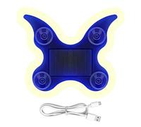 Car Window Light, 6 Mode Butterfly Lamp, Solar Wireless Light with Suction Cup, Vehicle Accessory with Vibration Sensor, Auto Gadgets, Led Lamp for Women Men Triangle Window Exterior Car